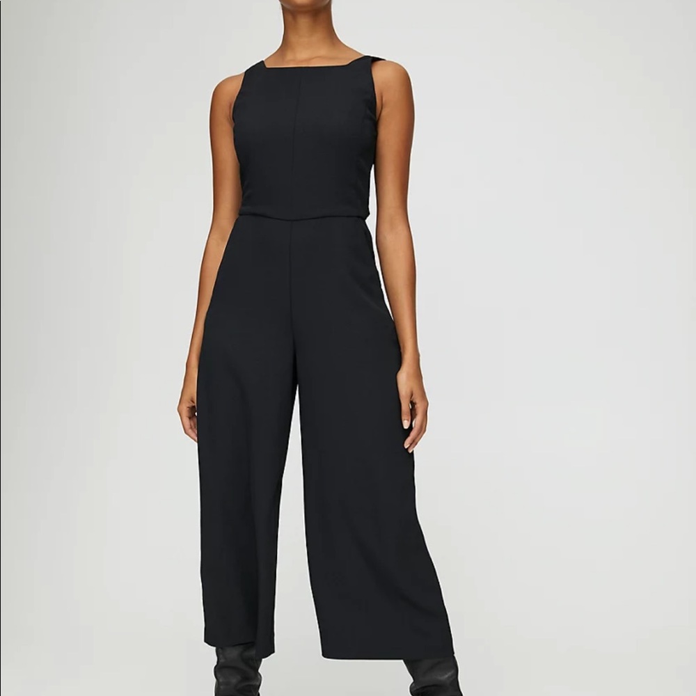 Wilfred Aritzia Black Écoulement Jumpsuit